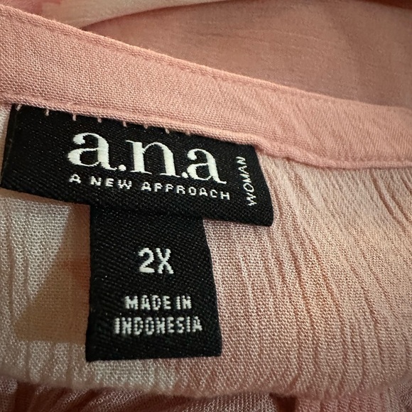 A.N.A a new approach pink floral blouse size2X - Picture 3 of 8